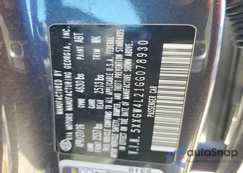 2016 Kia Optima Sx z USA, uszkodzony, nr VIN 5XXGW4L21GG078930